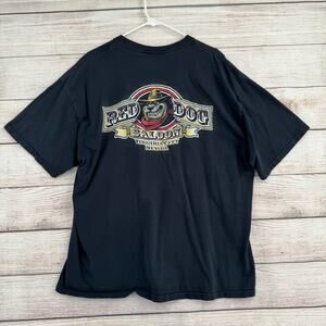 Red Dog Saloon Virginia City Nevada Short Sleeve T-Shirt Mens 2XL Black